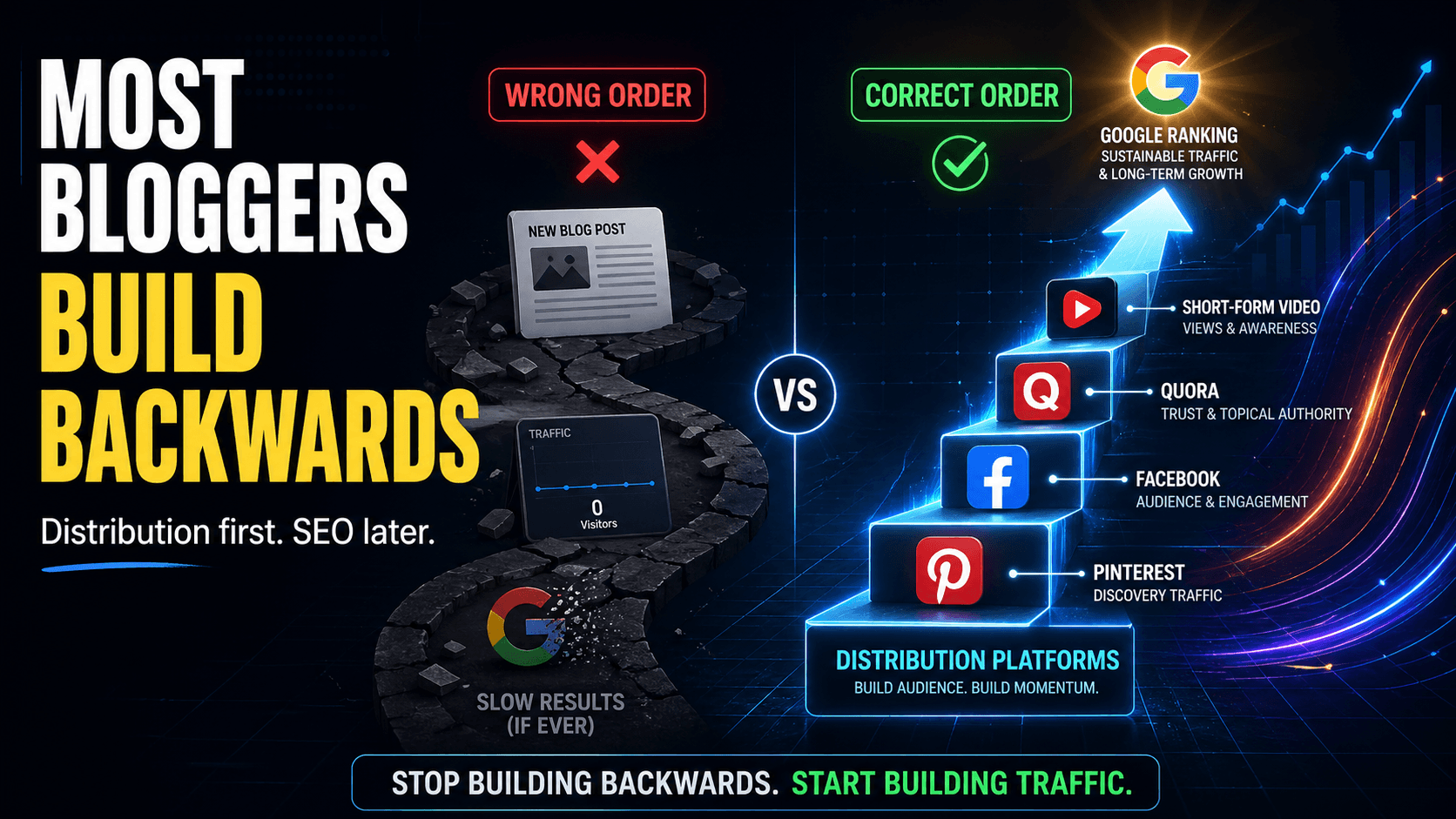 Most New Bloggers Are Still Building Backwards in 2026 (Here's the Correct Order)